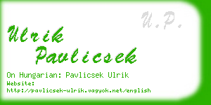 ulrik pavlicsek business card